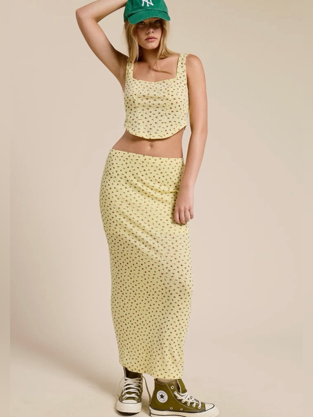 Yellow Skirt Set